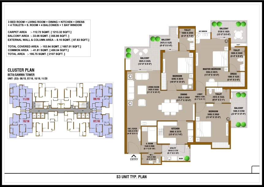 SKA Destiny One | Luxurious 3 & 4 BHK Flats | World-Class Amenities | Prime Location-4