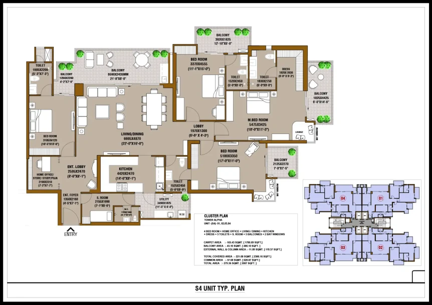 SKA Destiny One | Luxurious 3 & 4 BHK Flats | World-Class Amenities | Prime Location-5